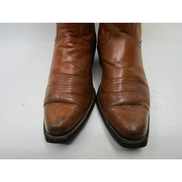Justin Mens Size 7 D Brown Leather Cowboy Western Boots main image 11